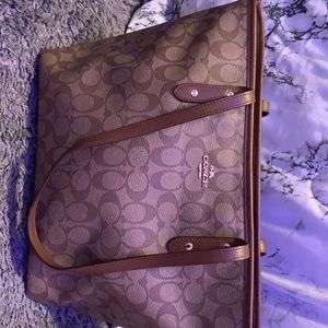 Brown Coach tote